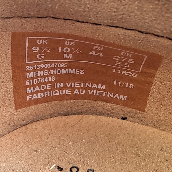 CLARKS Nubuck Suede Morven Sun Black Men's US10.5 EU44 - Picture 5 of 12